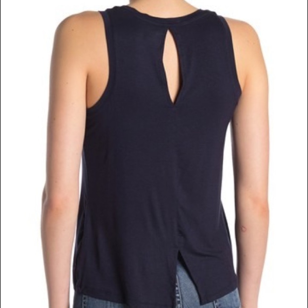 Halogen cut out back rose colored top